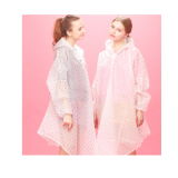 Womens Fashion PVC/TPU/EVA DOT Print Raincoats