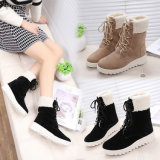 Autumn and Winter New British Plus Thickening Martin Boots Warm and Leisure Female Cotton Boots Wholesale
