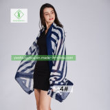 New European Cotton Linen Shawl Oblique Lattice Fashion Lady Scarf