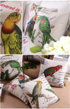 Country Style Cotton Sofa Containing Rich Bird Parrot Core Cushion Pillow