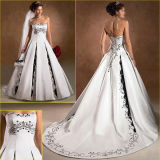 Ancient A-Line Bridal Wedding Dresses Color Accent Embroidery Wedding Gown L04