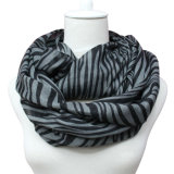 Lady Fashion Cotton Voile Leopard Printed Infinity Scarf (YKY1015)