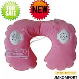 Pink Inflatable PVC U- Neck Travel Music Pillow (JMC-345C)