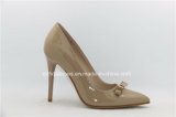 Fashion Sexy High Heels Beige Leather Women Shoes