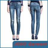 Women Knee Destroyed Denim Jeans (JC1136)