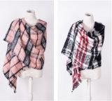 Women's Cashmere Like Classic Checked Knitted Winter Printing Shawl Scarf (SP304)