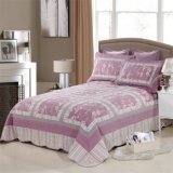 Four-Piece Bedding Set Purple Color Bedspread