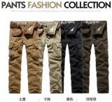 Men Fashion Cotton Soft Garment Dyed Cargotrousers Pants