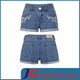 Ladies Embroidered Denim Shorts (JC6036)