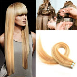 Human Hair Tape in Weft Hair Extensions