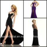 Sheer Back Fashion Evening Dress Vestidos Gowns Beading Prom Dresses Ld11510
