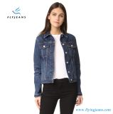 2017 Blue 100% Cotton Denim Bomber Jacket by Fly Jeans for Women