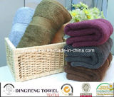 Bamboo Weak Twist Plain Color Bath Towel with Satinborder