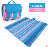 Pink Blue Stripes Micro Fiber Picnic Blanket