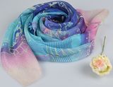 100% Silk Digital Print Shawl Fashion Silk Chiffon Scarf