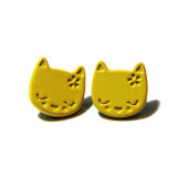 New Fashion Yellow Cat Shaped Brass Snap Buttons for Clothing