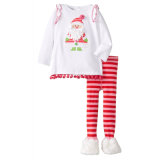 Baby Girls Boys 2 Pieces Christmas Santa Long Sleeve Shirt Pants Outfit Set, Children Clothes Kid Clothing