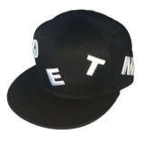 Custom 3D Embroidery Logo Hat Flat Bill Snapback Cap