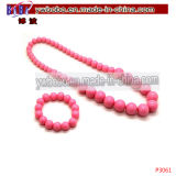 Costume Jewelry Plastic Necklace Bracelet Wholesale Girls Accessories (P3061)