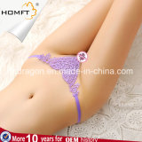 Hot Women Heart-Shaped Lace Bead Chain Underwear G String Open Thong Panty