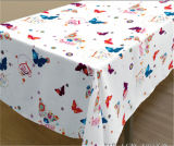 Popular Beautiful Printed PVC Tablecloth with Nonwoven Backing for Wedding in Roll