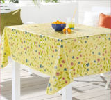 Hot Sale Cheap PVC Vinyl Printed Tablecloth with Flannel Nonwoven Backing