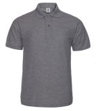 Men's Tech Polo Short Sleeve Plain White 100% Cotton T-Shirts