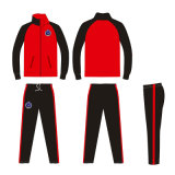 Custom Red and Black Sports Tracksuit with Sublimation Printing