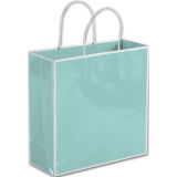 Mission Bay Blue Shoppers Custom Kraft Paper Gift Shopping Bag for Garment Packling
