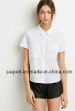 Cuffed Short Sleeves Dual Chest Pocket Fashion Shirt