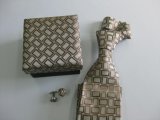 Fashion Check Design Men's Micro Fibre Neckties with Gift Box