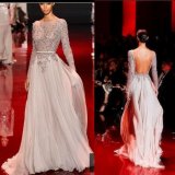 2017 Evening Dress Sheer Bodice Eliesab Long Sleeves Bridal Wedding Prom Party Gown E13174