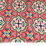 T/C 6535 Polyester Cotton Terry Rayon Red Flower Fabric for Elder