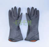 Black Chemical Resistant Industrial Latex Rubber Work Gloves