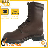 Padded Collar Brown Military Combat Boots