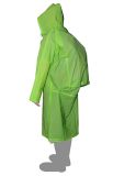 Fashion PVC EVA Adult Long Raincoat with Backpack Cover