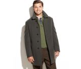 Men's Solid Wool-Blended Overcoat for Winter