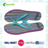 Women's PE Slippers with PE Sole and PVC Straps, Beautiful Printing