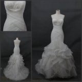 Strapless Mermaid Ball Bridal Feather Wedding Dress Bjmnls098