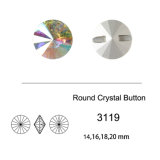 Ab Color Crystal Round Button Garment Accessories
