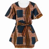 2017 Fashion New Style Custom African Fabric Printed Ladies Hawaii Shirts