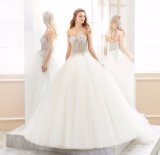 Sweetheart Crystal Beading Prom Evening Bridal Wedding Gown
