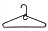 Garment Black Plastic Clothes Hanger From Factory