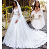 Lace Bridal Ball Gowns Jewelry Belt Wedding Dress M2895