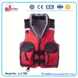 China Manufacturer 2 Big Pockets Water Sports Life Vest with Collar