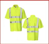 Custom Made Hi Vis Reflector Yellow Working Polo Shirts for Men