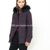 Women MID-Length Padded Jacket, Faux Fur-Trim Hood