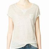 Linen Cotton Ladies T-Shirt, 140 to 160GSM (OEM)