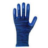 13G Polyester with Foam Coated Gloves for Glass Cutting Process