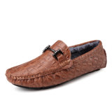 Leather Shoes Warm with Plush Casual Footwear for Men (AK9831-1)
